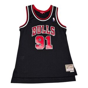 Mitchell & Ness‎ Chicago Bulls #91 Dennis Rodman Basketball Jersey Women's M